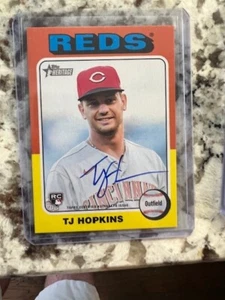 2024 TOPPS HERITAGE HIGH NUMBER RC REAL AUTO CARD CINCINATI REDS TJ HOPKINS #ROA - Picture 1 of 1