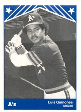 1983 Albany-Colonie A's TCMA 14 Luis Quinones Ponce Puerto Rico PR Baseball Card