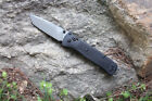 8? 537 Tool Folding knife Edc 9cr18mov Black Fiberglass Handle