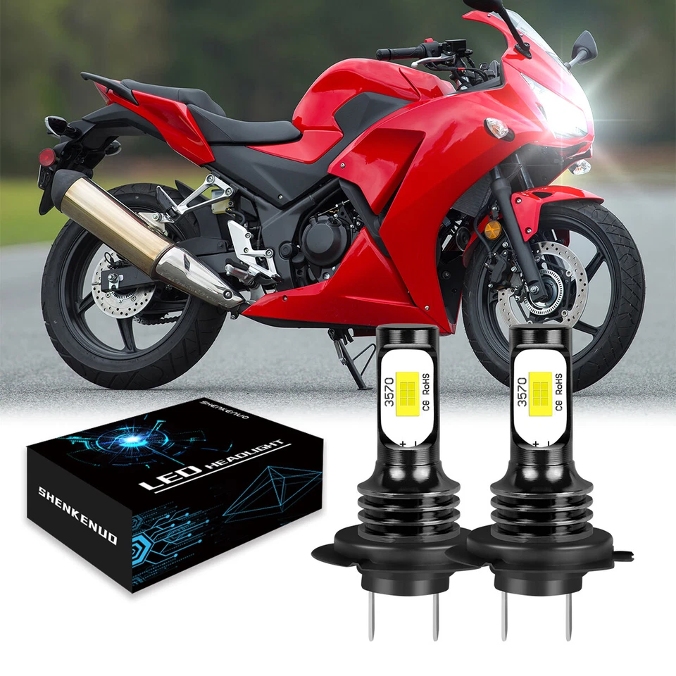 Faros LED bombillas haz alto bajo para Honda CBR300R ABS 2015 2016 2017 2018 H7 Foto 1 de 4