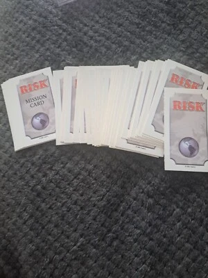 1998 RISK Board Game REPLACEMENT Pieces 56 Cards 44 Cards+12 Mission Cards  Foto 1 de 4