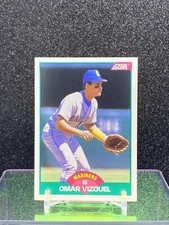 1989 Score Rookie & Traded Omar Vizquel #105T Rookie RC Seattle Mariners