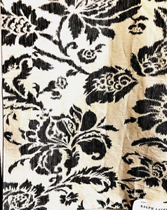 Ralph Lauren Floral Lite Canvas Fabric Cotton Linen Blue White 26" Sq. NWT - Picture 1 of 11