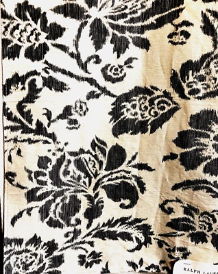 Ralph Lauren Floral Lite Canvas Fabric Cotton Linen Blue White 26" Sq.  NWT - Image 1 of 4