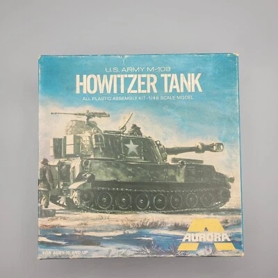 Aurora 1/48 U.S. Army M-109 Howitzer Tank 314 Vintage 1969 Model Started - Image 1 of 4