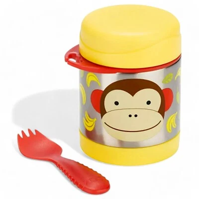 Tarro de comida aislado Skip Hop Zoo - diseño de mono, mantiene los alimentos calientes o fríos, 11 oz Foto 1 de 4