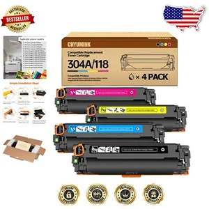 4-Pack HP Color LaserJet Compatible Toners - 3600 Pages Black, 2800 Pages Color - Picture 1 of 8
