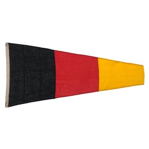 Reconstructed Vintage Sewn Wool Flag Germany Cloth Nautical German Textile Art - Picture 1 of 5