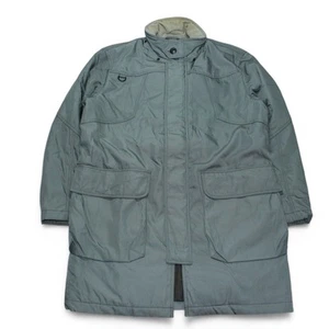 Hugo Boss Long Coat Mens Size 52 XL Khaki Military Field Nylon Chore Y2K Uniform - Picture 1 of 22