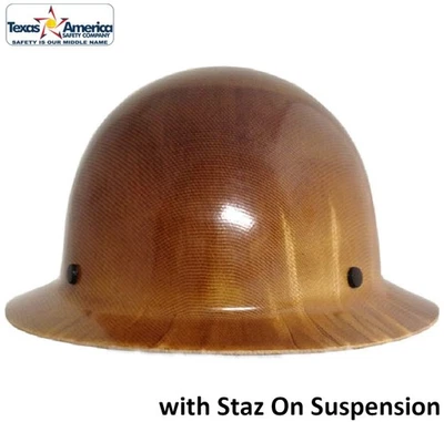 MSA Skullgard Full Brim Hard Hat With STAZ ON Suspension - Natural Tan - Image 1 of 3