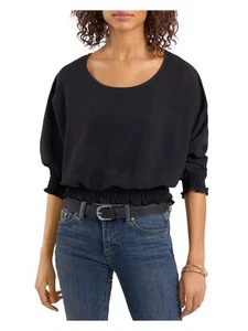 VINCE CAMUTO Womens Black 3/4 Sleeve Scoop Neck Top S - Picture 1 of 3