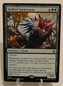 Quilled Greatwurm MTG Foundations Regular - Picture 1 of 2