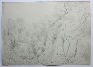 1879 Original Drawing Wrens Nest Dudley Geological Site W Midlands Victorian - Picture 1 of 3