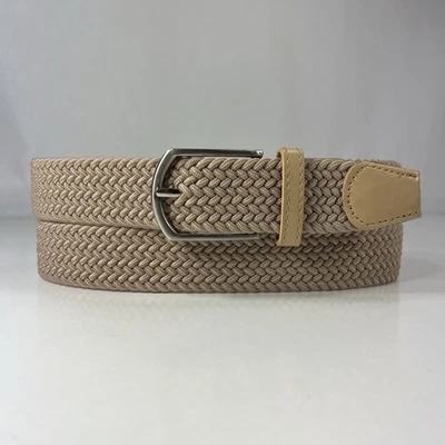 Beige Stretchy Web Belt - Women's Size 38 - Image 1 of 4