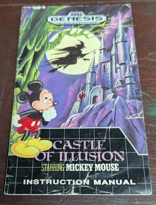Castle of Illusion Starring Mickey Mouse Sega Genesis, Instruction Manual *ONLY* - Image 1 of 4