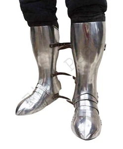 Mittelalter Larp Rüstung Paar Beinbeinschienen Ritter Schutz Cosplay Kostüm - Bild 1 von 3