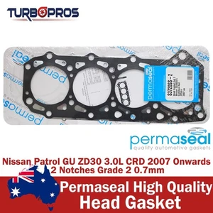 Permaseal Head Gasket For Nissan Patrol GU ZD30 3.0L CRD 2007- 2 Notches Grade 2 - Picture 1 of 8