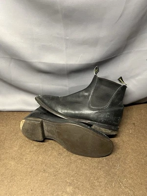 R.M WILLIAMS Hombres RMW US 11 Ish Negro Cuero Botas Estrechas Zapatos LEER Foto 1 de 4