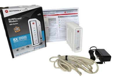 Motorola ARRIS SURFboard SB6141 Mbps DOCSIS 3.0 Cable Modem Tested Works Great - Image 1 of 4