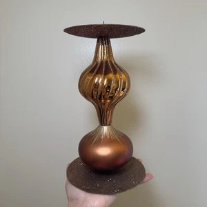 Member’s Mark Brown & Gold Shatterproof Christmas Candle holder Pillar, Decor - Picture 1 of 12