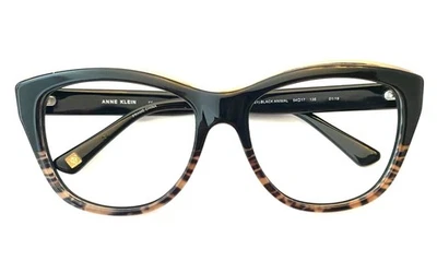 Anne Klein Eyeglasses  AK7052 001 Black Animal  54-17-135 - Image 1 of 2