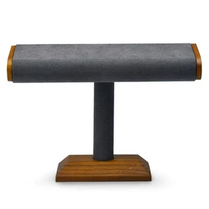 Solid Wood T-Bar Watch Display Stand Jewelry Display Props Jewelry Organizer ... - Picture 1 of 8