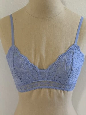 Aerie Bralette Size XS Blue Floral Design - Image 1 of 4