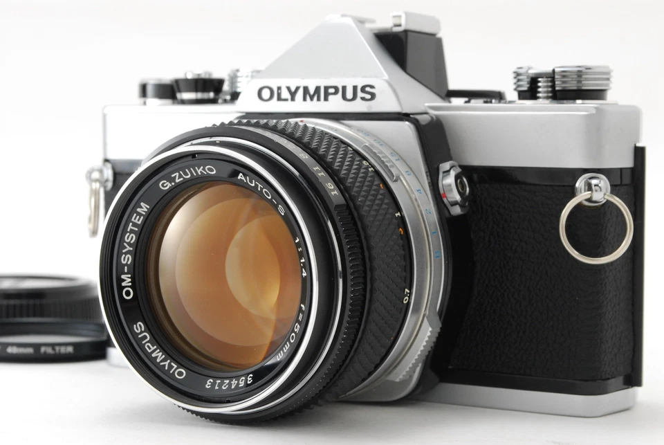 [OTTIME CONDIZIONI con tappo] Olympus OM-1 pellicola reflex F.Zuiko Auto-S 50 mm f/1.8 obiettivo dal GIAPPONE - Immagine 1 di 4