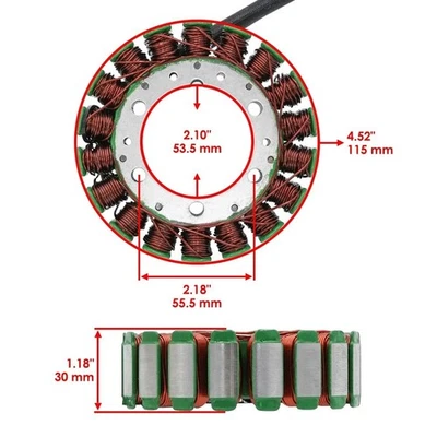 Stator & Gasket for Suzuki VS800GL Intruder 800 1992 1993 1994 1995 Magneto Foto 1 de 4