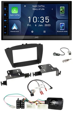 JVC DAB Bluetooth Lenkrad USB 2DIN Autoradio für Hyundai ix35 ab 2013 ohne Sound - Bild 1 von 4