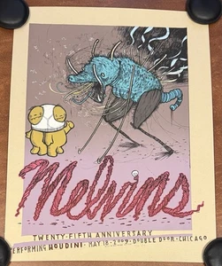 Jay Ryan Melvins Houdini 25th Anniversary Poster Chicago 2009 Art Print S/# 300 - Picture 1 of 6
