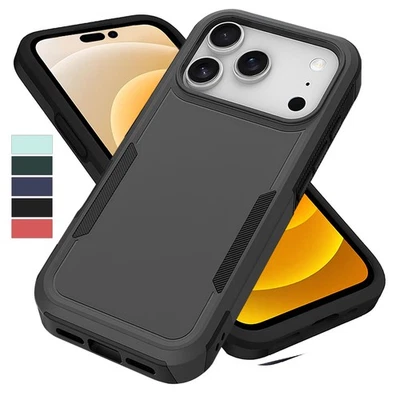Funda protectora mate a prueba de golpes para iPhone 17 16 15 14 13 12 Pro Max Foto 1 de 4
