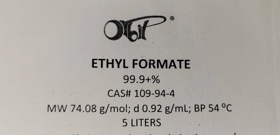 ETHYL FORMATE (99.9+%) 5 LITERS [CAS# 109-94-4] in HDPE Fragrance Aroma Reagent - Image 1 of 1
