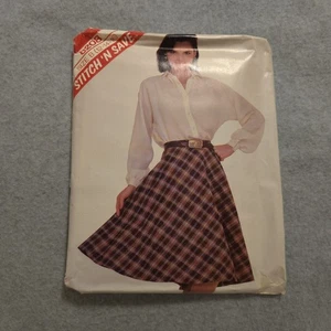 Stitch 'N Save 8208 Misses Skirt Sewing Pattern Sz 12-16 UNCUT 1980s Vintage - Picture 1 of 6