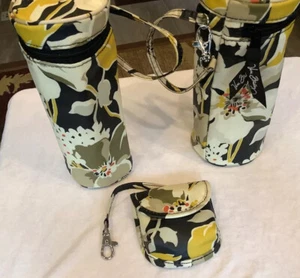 NWOT~ Vera Bradley Dogwood 2 Bottle Caddy.’s & Earbud / Pacifier Pod Lot - Picture 1 of 11