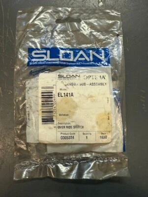 Interruptor de anulación de subconjunto de sensor Sloan Optima EL141A Foto 1 de 2