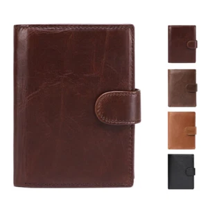 Cartera monedero 100 % cuero genuino para hombre estuche para efectivo estilo retro vintage - Imagen 1 de 16