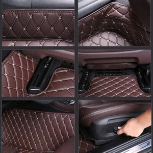 Black leather car mat waterproof pad kit for Kia Borrego 2006+ accessories - Picture 1 of 18