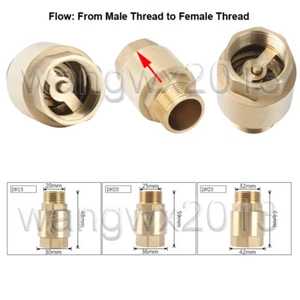 Válvula de retención de resorte tipo lineal de 1/2"" 3/4"" 1"" DN15/20/25 hembra macho BSPP - Imagen 1 de 7