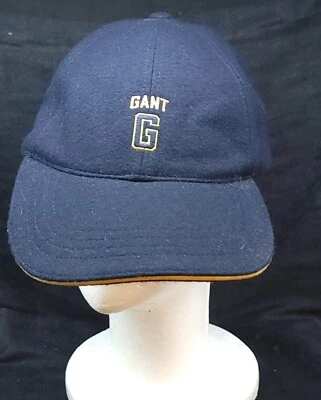 Gorra de béisbol vintage años 90 Gant EE. UU. Duck Bill azul marino mezcla lana sombrero Foto 1 de 4