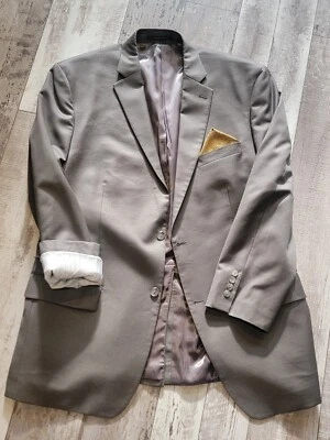 46L Men's Tasso Elba Blazer Tan Wool & Cashmere 2 Button Sport Coat - Image 1 of 4