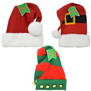 Adultos Niños Sombreros de Santa Claus, Gorra de Navidad, Sombrero de Navidad Accesorios de fiesta - Imagen 1 de 20