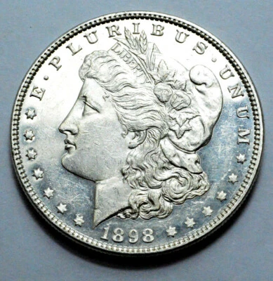 1898-P Proof Like UNC Morgan Dollar Silver US Coin , $1.00 , DMPL Rare Coin ! - Image 1 of 3