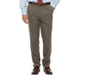 Big & Tall Chaps Classic-Fit Pleated Dress Pants (P) - Picture 1 of 3