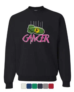 F BOMB Breast Cancer Sweatshirt Fight Support Hope Awareness Cure Sweater - Picture 1 of 8