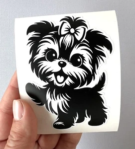 Yorkshire Terrier Vinyl Decal, Waterproof Yorkshire Terrier Sticker - Afbeelding 1 van 3
