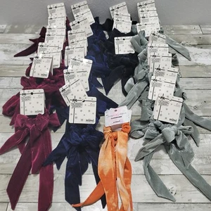 Lote de 35 bandas para el cabello con moño Scunci - azul marino, negro, borgoña, gris y naranja - Imagen 1 de 6