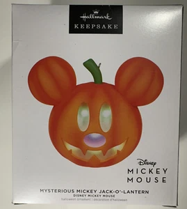 2023 Hallmark Mysterious Mickey Mouse Jack-O’-Lantern Halloween Ornament Disney - Picture 1 of 7