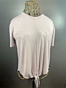 Miss Chievous Womens Medium Short Sleeve Hi Low Tshirt Front Knot Pink - Picture 1 of 4