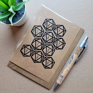 D20 Birthday Card - Dungeons And Dragons DND Dice Happy Birthday to you Card - Picture 1 of 3